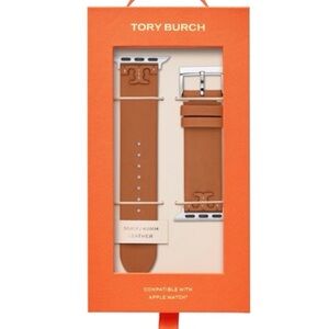 NWT Tory Burch McGraw Camello. Leather Band for Apple Watch 38mm/40mm
